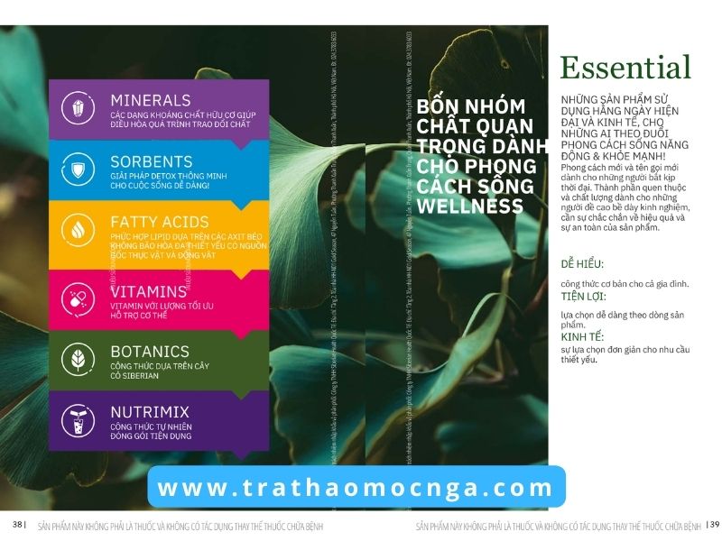 Catalogue các sản phẩm của Siberian Wellness Việt Nam