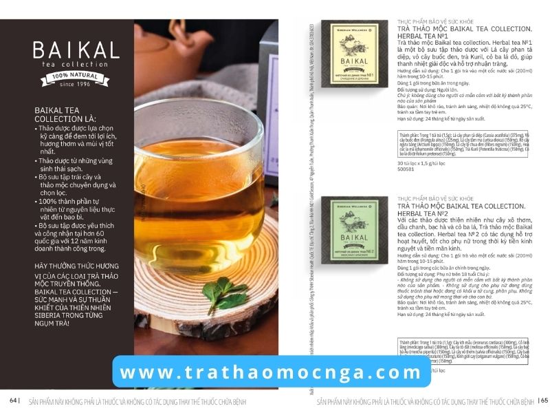 Catalogue các sản phẩm của Siberian Wellness Việt Nam