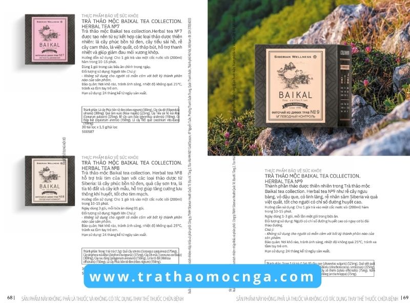 Catalogue các sản phẩm của Siberian Wellness Việt Nam