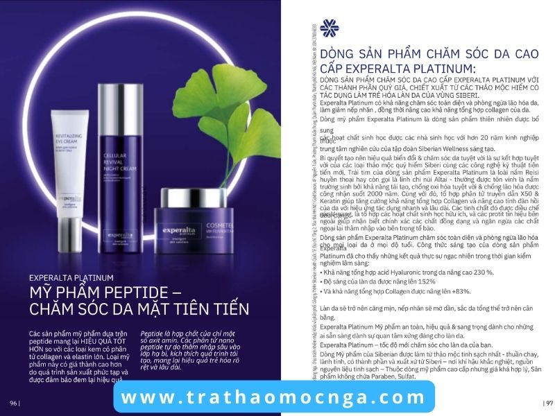 Catalogue các sản phẩm của Siberian Wellness Việt Nam