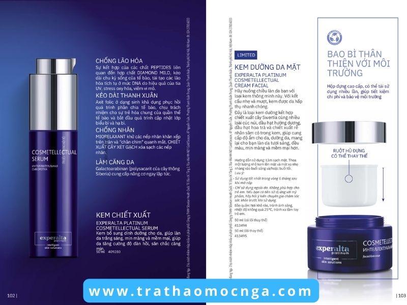 Catalogue các sản phẩm của Siberian Wellness Việt Nam