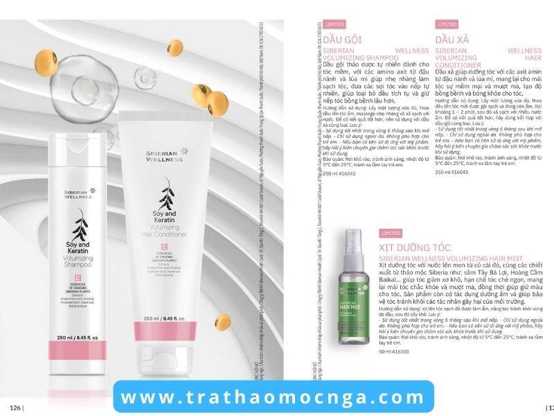 Catalogue các sản phẩm của Siberian Wellness Việt Nam
