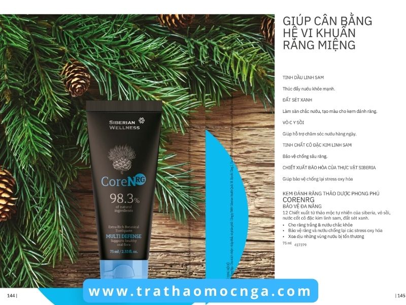 Catalogue các sản phẩm của Siberian Wellness Việt Nam